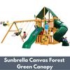 Image of Gorilla Mountaineer Clubhouse with Sunbrella Canvas Forest Green Canopy