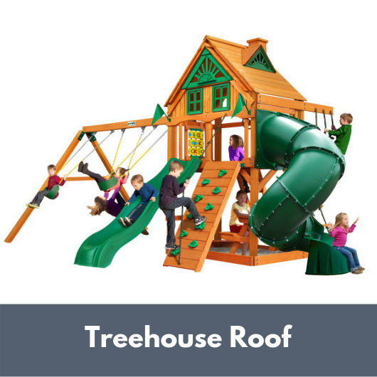 Gorilla Mountaineer Swing Set with Treehouse Roof