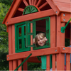 Image of Girl looking out real working shutters on gorilla playset