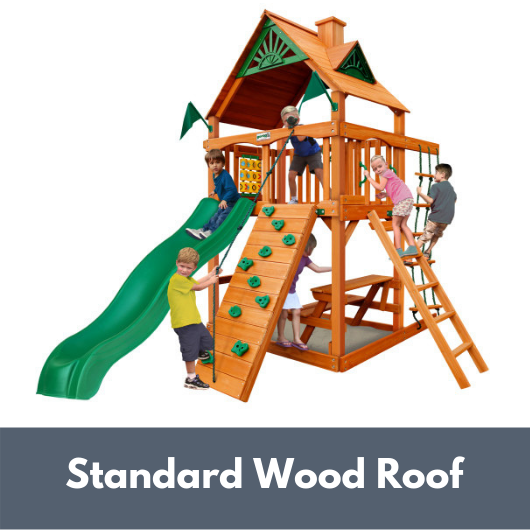 Gorilla Playsets Chateau Tower with Standard Wood Roof
