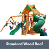 Image of Gorilla Playsets Mountaineer Swing Set with Wood Roof