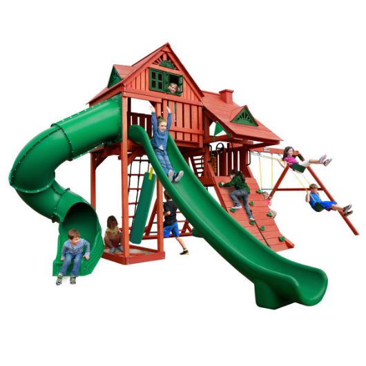 Gorilla Playsets Sun Palace Deluxe Wooden Swing Set