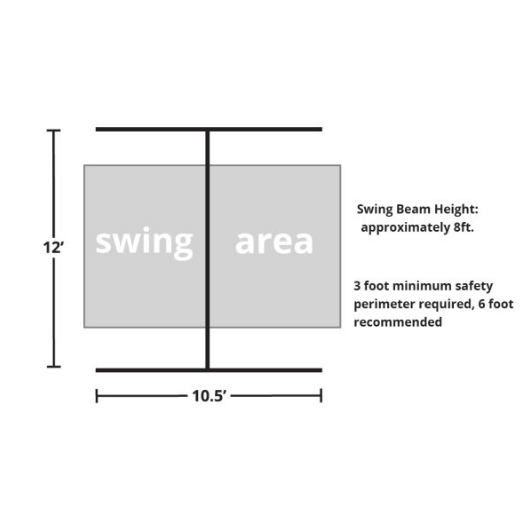 Gorilla Free Standing swing set dimensions