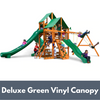 Image of Gorilla Playsets Great Skye II Wooden Swing Set with Deluxe Green Vinyl Canopy