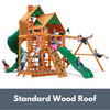 Image of Gorilla Playsets Great Skye I Wooden Swing Set with Standard Wood Roof