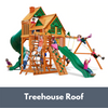 Image of Gorilla Playsets Great Skye I Wooden Swing Set with Treehouse Roof
