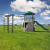 Image of LIFETIME Adventure Tower Metal Swing Set with Monkey Bars