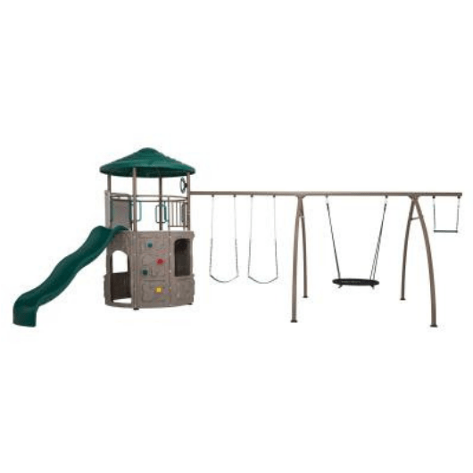 LIFETIME Adventure Tower with Spider Swing Metal Swing Set