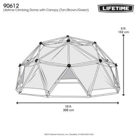 Lifetime Climbing Dome with Canopy