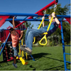 Image of Lifetime Double Slide Deluxe Playset - trapeze and monkey bars