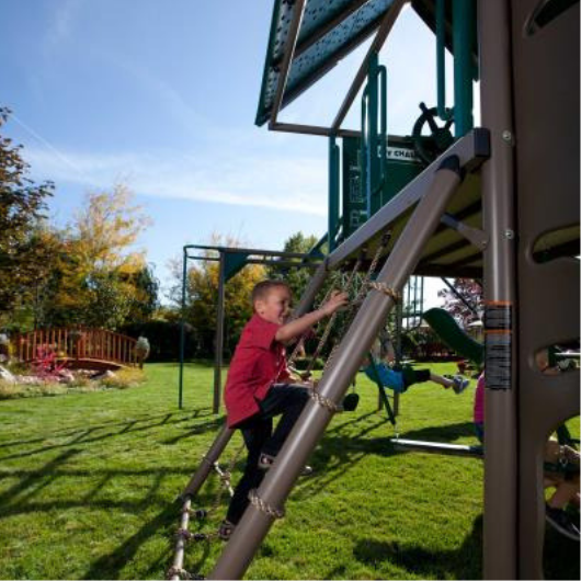 Double slide deluxe playset store