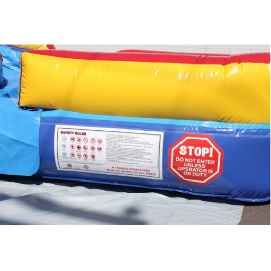 18'H Double Dip Inflatable Slide Wet n Dry (Red n Blue)