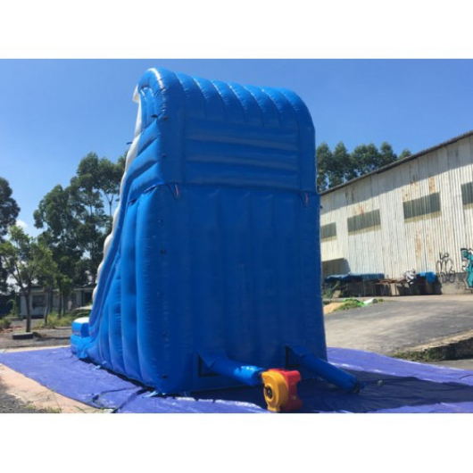 18'H Double Dip Inflatable Slide Wet n Dry (Blue)