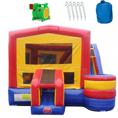 4-In-1 Commercial Bounce House Combo - Wet n Dry