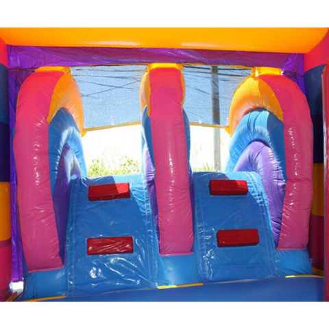 Multi Color Commercial Bounce House Combo with Pool wet n dry