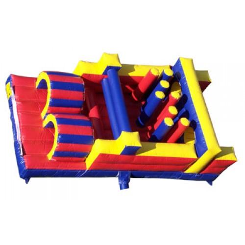45'L x 12'H Wet n Dry Obstacle Course Red