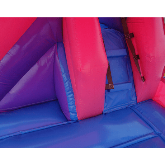 Pink Residential Combo Bounce House with Slide Wet n Dry