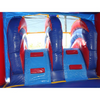 Image of Red n Blue 2 Lane Commercial Combo Bounce House with pool