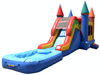 Image of Commercial Bounce House - 5 in 1 Super Combo Castle With Pool - The Bounce House Store
