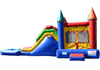 Image of Commercial Bounce House - 5 in 1 Super Combo Castle With Pool - The Bounce House Store