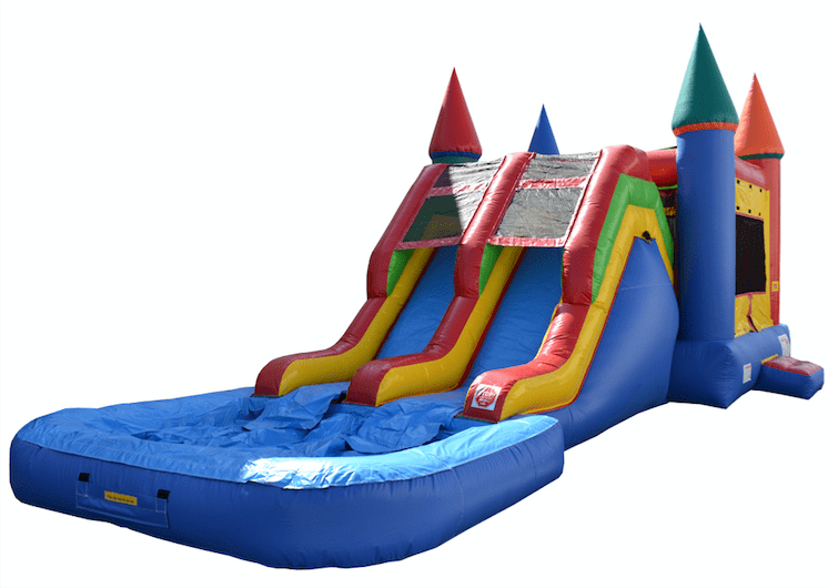 Commercial Bounce House - 5 in 1 Super Combo Double Lane With Pool - The Bounce House Store
