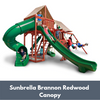 Image of Gorilla Playsets Sun Climber Deluxe Wooden Swing Set with Sunbrella Canopy