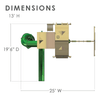 Image of Gorilla Playsets Sun Palace Deluxe Wooden Swing Set Dimensions