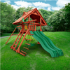 Image of Gorilla Sun Palace Extreme Wooden Swing Set outside