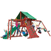 Image of Gorilla Playsets Sun Valley Wooden Swing Set Green Canopy