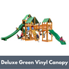 Image of Gorilla Treasure Trove II Wooden Swing Set with Classic Green Vinyl Canopy