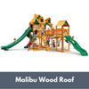 Image of Gorilla Treasure Trove II Wooden Swing Set with Malibu Wood Roof