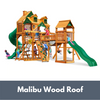 Image of Gorilla Treasure Trove I Wooden Swing Set with Malibu Wood Roof