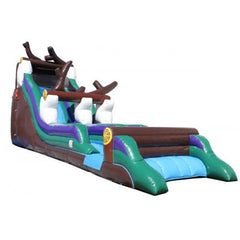 Inflatable Slide - 21' H Log Mountain Commercial Slide Wet/Dry - The Bounce House Store