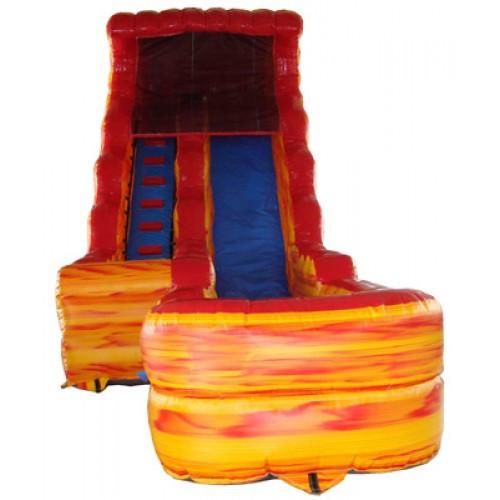 Inflatable Slide - 17'H Volcano Inflatable Slide Wet/Dry - The Bounce House Store