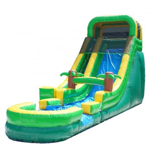 Moonwalk USA Inflatable Slide 20'H Palm Tree Screamer Inflatable Slide Wet/Dry W-311