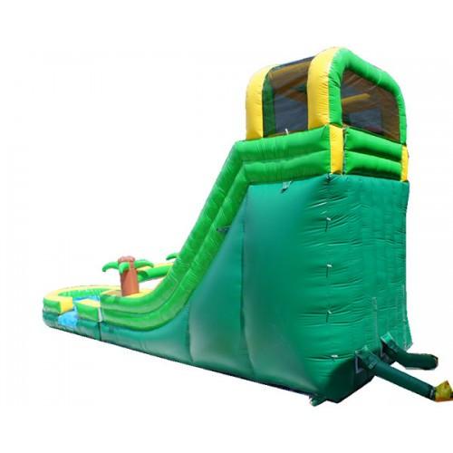 Inflatable Slide - 20'H Palm Tree Screamer Inflatable Slide Wet/Dry - The Bounce House Store