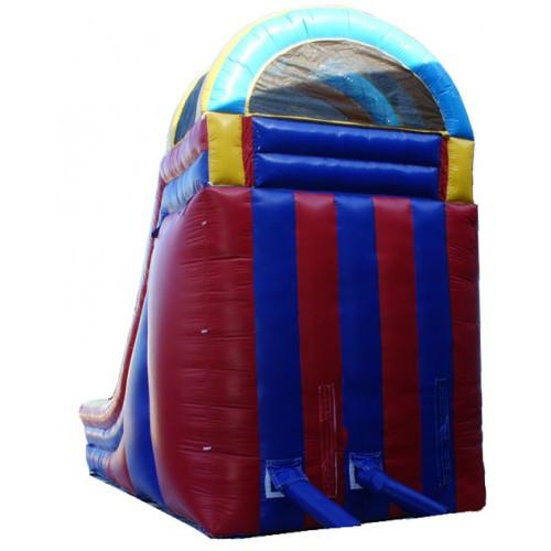 Inflatable Slide - 18'H Rainbow Screamer Inflatable Slide Wet/Dry - The Bounce House Store