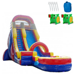 Inflatable Slide - 20'H Rainbow Screamer Inflatable Slide Wet/Dry - The Bounce House Store