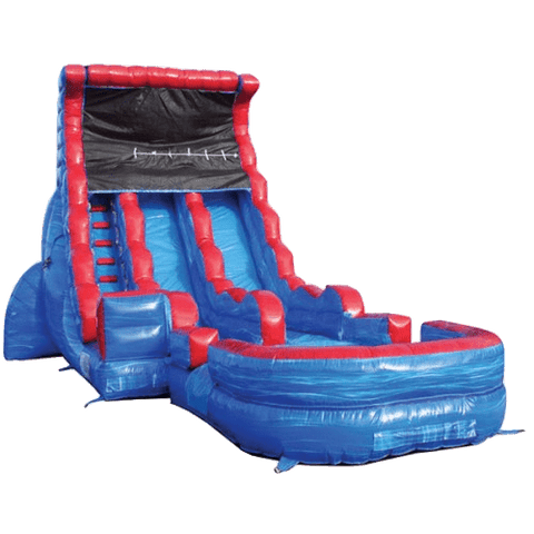 Inflatable Slide - 19'H Tsunami Dual Lane Inflatable Wet/Dry Slide With Pool - The Bounce House Store