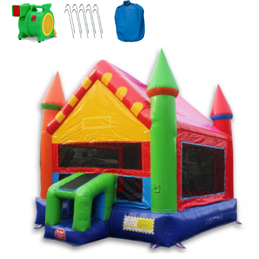 Moonwalk USA Commercial Bounce House 14' Castle Commercial Bounce House B-354