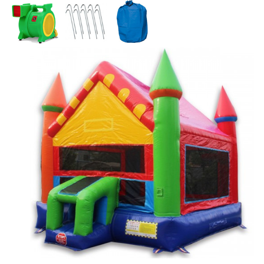 Commercial Bounce House - 14' Castle Commercial Bouncer - The Outdoor Play Store