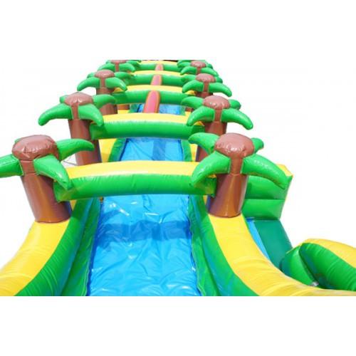 Moonwalk USA 18'H Palm Tree Screamer Slide + Inflatable Slip And Slide Bundle W-624
