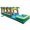 Image of Inflatable Slide - Dual Lane Paradise Inflatable Slip N Slide with Pool - The Bounce House Store