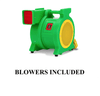 Image of Inflatable Slide - 45'L x 12'H Wet n Dry Obstacle Course Green - The Bounce House Store