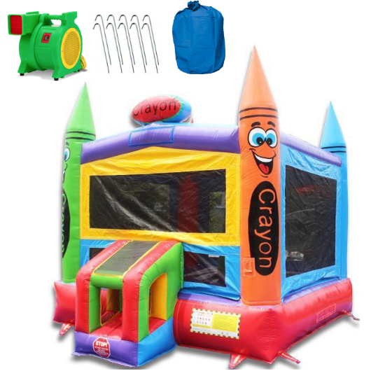 Moonwalk USA Commercial Bounce House 14' Crayon Commercial Bounce House B-303