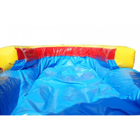 screamer inflatable slide has a cushioned removable pool at the bottom of the slide