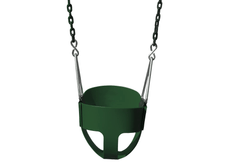 full bucket toddler swing by gorilla playsets in green color - Swing Set Accessories