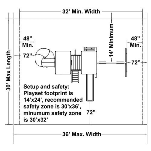 congo monkey playset #3 minimum space requirement