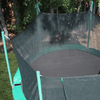 Image of overhead view of 13.5' round magic circle trampoline with safety cage