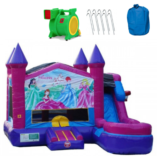 Moonwalk USA Commercial Bounce House Princess Module Combo Wet n Dry C-125